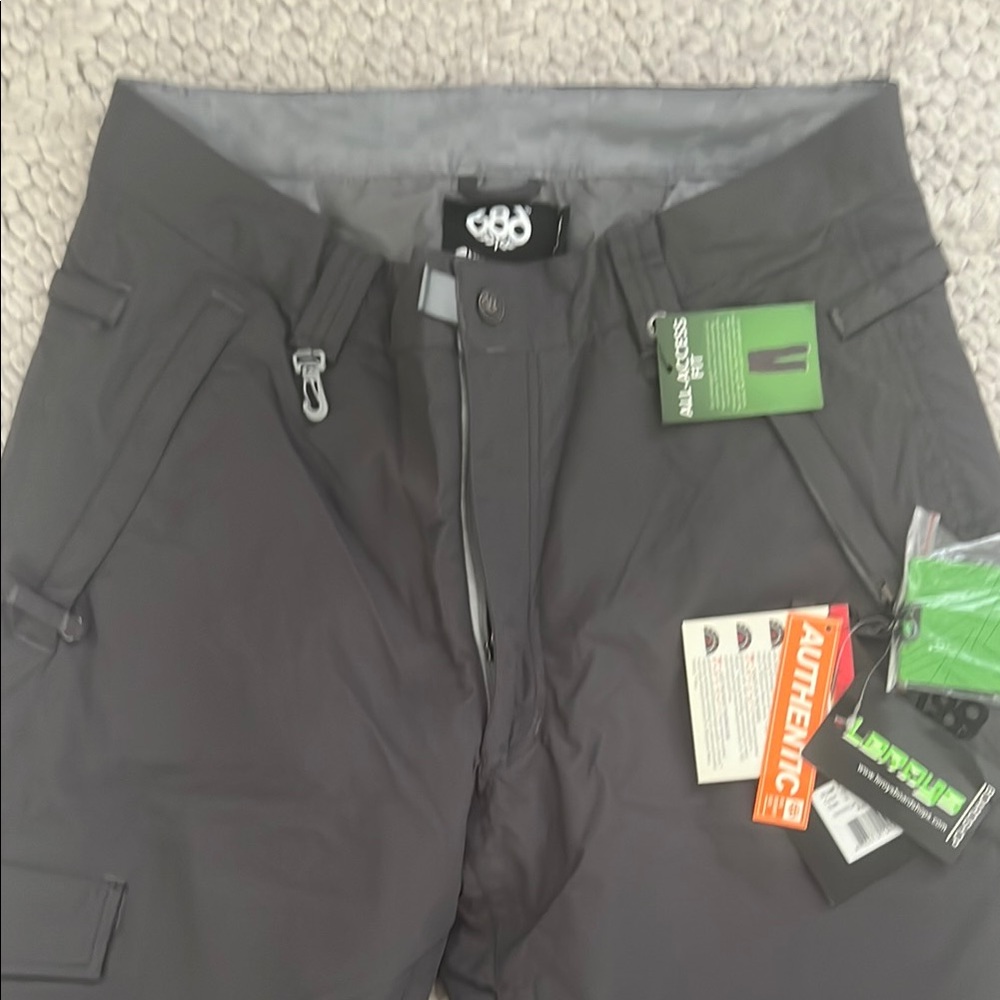 686 Gray Cargo Pants Performance Fabric